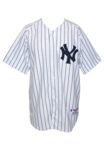 New York Yankees Autographed Replica Jerseys – Reggie Jackson, Dwight Gooden, Dave Righetti & 2001 Derek Jeter AL All-Star Jersey