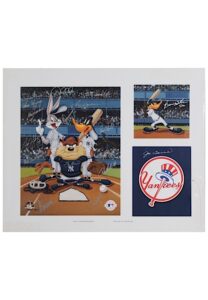 New York Yankees Multi-Signed Warner Bros “Looney Tunes” LE Display Piece Featuring Berra, Jeter & Many More