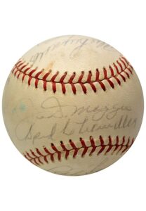 New York Yankees “Old Timers Day” Signed Baseball Featuring DiMaggio, Gomez, Mize & Many More