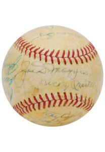 New York Yankees Old Timers Multi-Signed Baseball