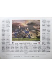 NFL Hall Of Famers Multi-Signed 40th Anniversary LE Print