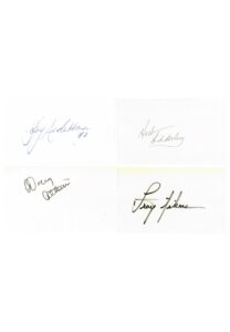 NFL Players Autographed 3×5 Index Cards Including Many HOFers