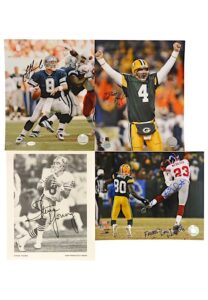 NFL Stars & Players Autographed 8×10’s Including Favre, Aikman & Young