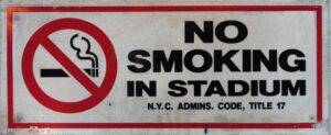 “No Smoking in Stadium” Sign from Yankee Stadium