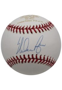 Nolan Ryan Single-Signed OML LE Stat Baseball