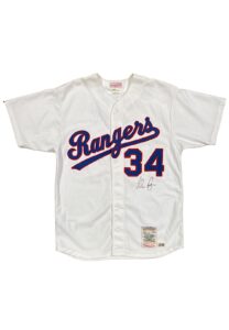 Nolan Ryan Texas Rangers Signed Cooperstown Collection Jersey