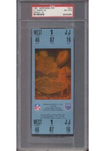 NY Giants Encapsulated Super Bowl Tickets — Super Bowl XXI, XXV, XXXV, XLII