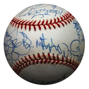 NY Yankees Old Timers Team Autographed Baseball