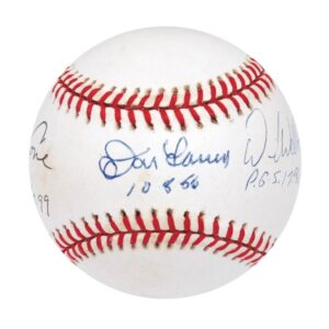 NY Yankees Perfect Game Pitchers Autographed Baseball