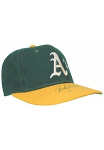 Oakland A’s Game-Used & Autographed Cap Attributed To Rickey Henderson