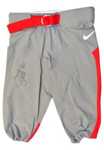 Ohio State Game-Used “Combat” Grey Pants Worn By #7, #36 & #80