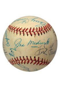 Old Timers Multi-Signed Hall of Fame Baseball