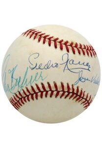 “Only Triple Play By Cuban Players” Multi-Signed Baseball