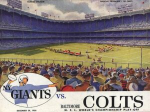 Original 12/28/1958 Colts vs. Giants NFL Worlds Championship Program