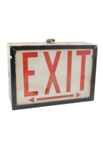 Original Chicago Stadium Exit Sign