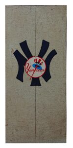 Original New York Yankees Clubhouse Entranceway Piece that Hung in Yankee Stadium