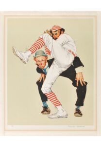 Original Norman Rockwell Lithograph “The Wind Up”