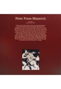 Original “Pistol” Pete Maravich Naismith Memorial Basketball Hall of Fame Induction Medallion & Plaque