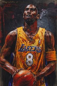 Original Steven Holland Kobe Bryant Autographed Painting