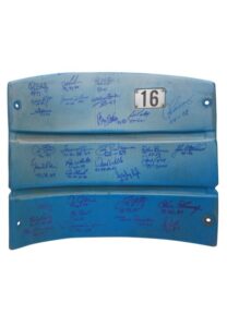 Original Yankee Stadium Seatback Signed by 31 Yankees