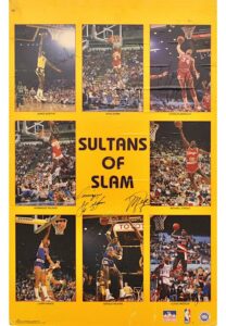 Oversized “Sultans Of Slam” Poster Autographed By Michael Jordan, Dominique Wilkins, Clyde Drexler, Charles Barkley & More