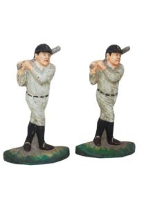 Pair of 1920s Babe Ruth Cast Iron Bookends