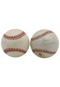 Pascual Perez & Lon Warneke Single-Signed ONL Baseballs