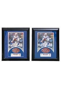 Peyton Manning Indianapolis Colts Signed Football Swatch Displays