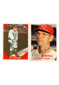 Pie Traynor & Roy McMillan Autographed Baseball Cards