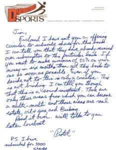 “Pistol” Pete Maravich Hand-Written & Signed Letter