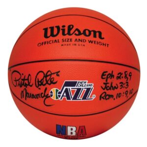 “Pistol” Pete Maravitch Autographed Basketball