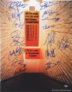 “Play Like A Champion Today” 16″ x 20″ Photo Multi-Signed by 16 Notre Dame Greats