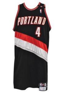 Portland Trail Blazers Game-Used Road Jerseys — 2008-09 Jerryd Bayless & 2009-10 Rudy Fernandez Playoff