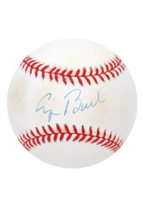 President George Bush Autographed Bat & Single-Signed Baseball & Gerald Ford Single-Signed Baseball