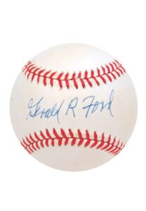 President Gerald Ford Single-Signed Baseball