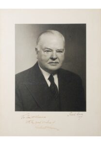 President Herbert Hoover Autographed Photo