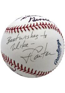 Presidents Gerald Ford, Jimmy Carter & George W. Bush Multi-Signed & Inscribed OML Baseball