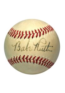 Pristeen 1940s Babe Ruth New York Yankees Single-Signed Official American League Baseball