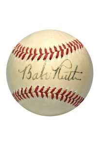 Pristine 1940s Babe Ruth New York Yankees Single-Signed Official American League Baseball