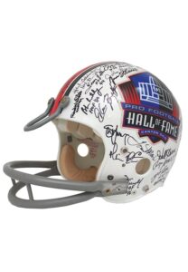 Pro Football Hall of Famers Multi-Signed Helmet – 60 HOFers Sigs