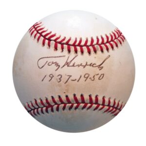 Ralph Houk & Tommy Heinrich Single Signed Baseballs