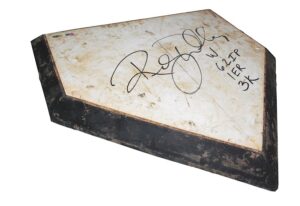 Randy Wells Signed Wrigley Field Game-Used Main Field Home Plate with “6.2 IP, 1 ER, 3K” Inscription