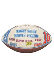 Randy White & Harvey Martin Autographed 1/15/78 Super Bowl XII Presentation Football