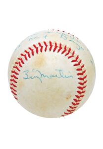 Rare Billy Martin Single-Signed Baseball with Unique Inscription to Umpire Durwood Merrill