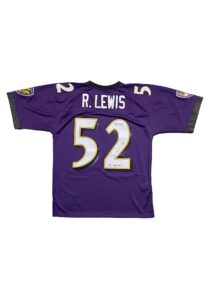 Ray Lewis Baltimore Ravens Signed & Inscribed Mitchell & Ness Jersey