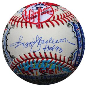 Reggie Jackson One of a Kind Single-Signed Baseball Hand Painted by Charles Fazzino