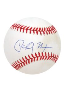 Richard Nixon Single Signed Baseball