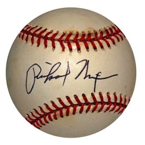 Richard Nixon Single-Signed Baseball