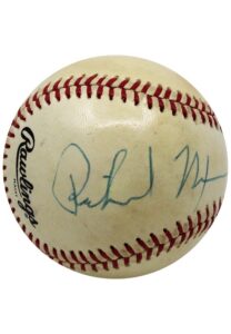 Richard Nixon Single-Signed Rawlings ONL Baseball