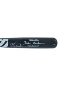 Rickey Henderson Game-Used & Autographed Bat